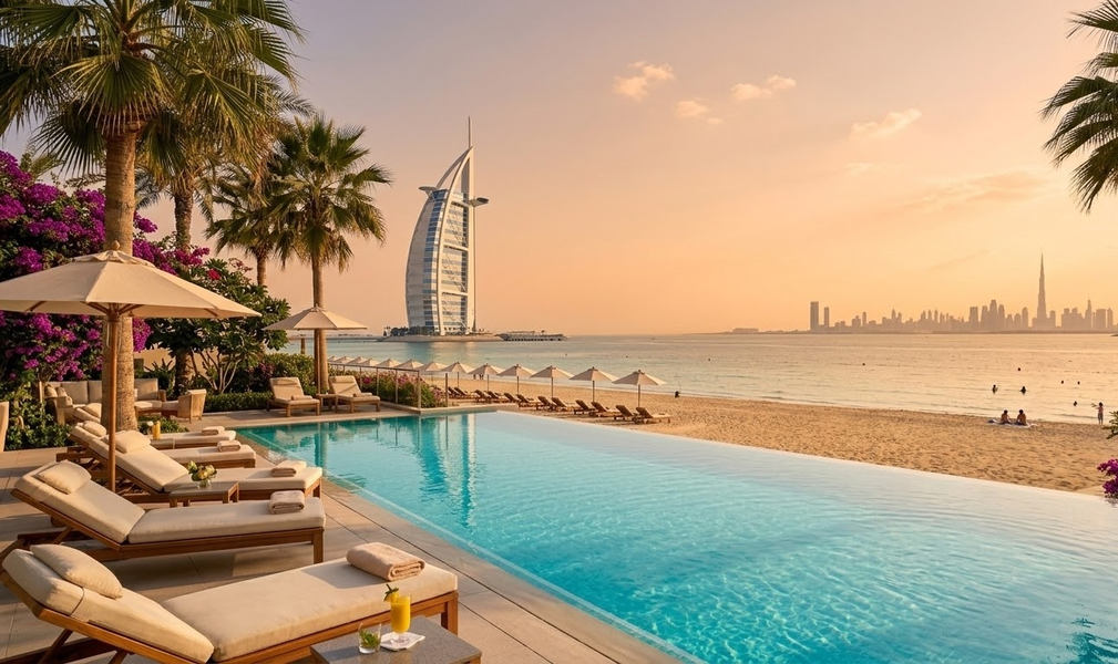 Пляжи Дубая Персидский залив