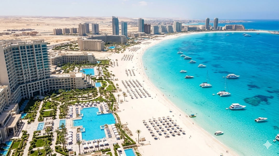 Эль-Аламейн — белые песчаные пляжи и Средиземное море в Египте