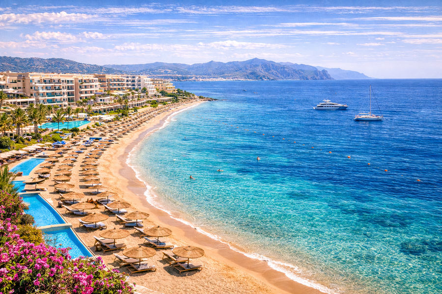 Пляжный отдых на острове Родос в Греции